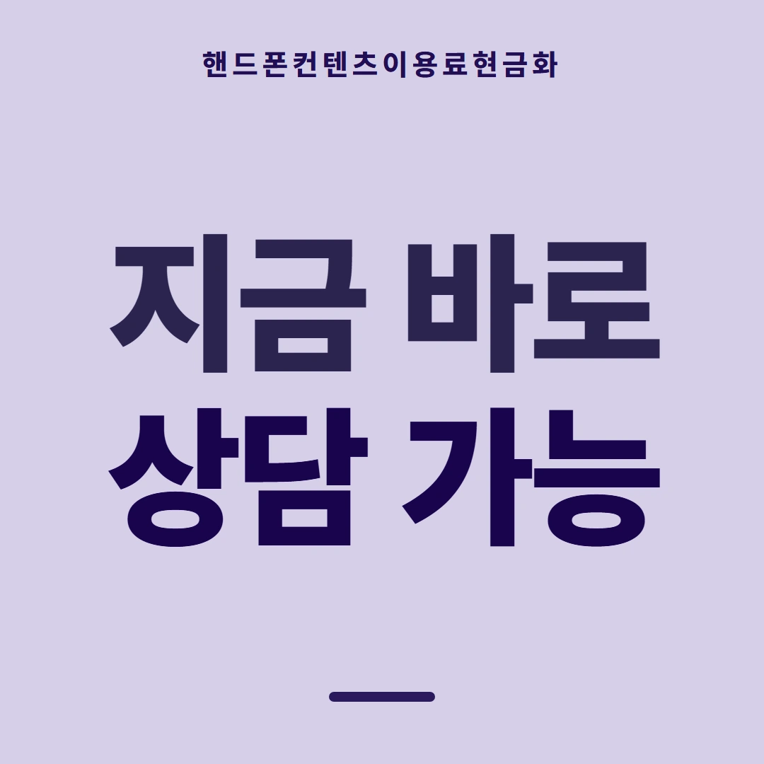 품티켓 핸드폰 회선의 컨텐츠이용료현금화 청구서 콘텐츠 갈래 안내 이미지